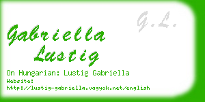 gabriella lustig business card